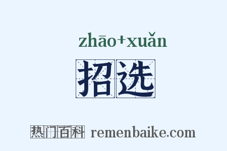 招选是什么意思的图片